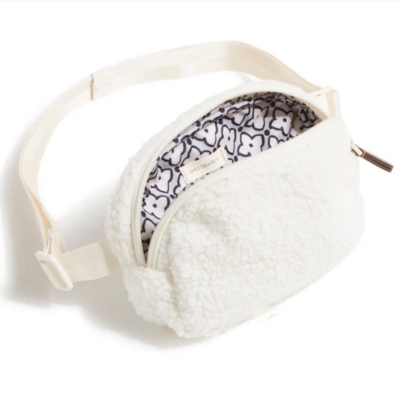 Vera Bradley Handbags - Vera Bradley Sherpa Mini Belt Bag in Antique White NWT